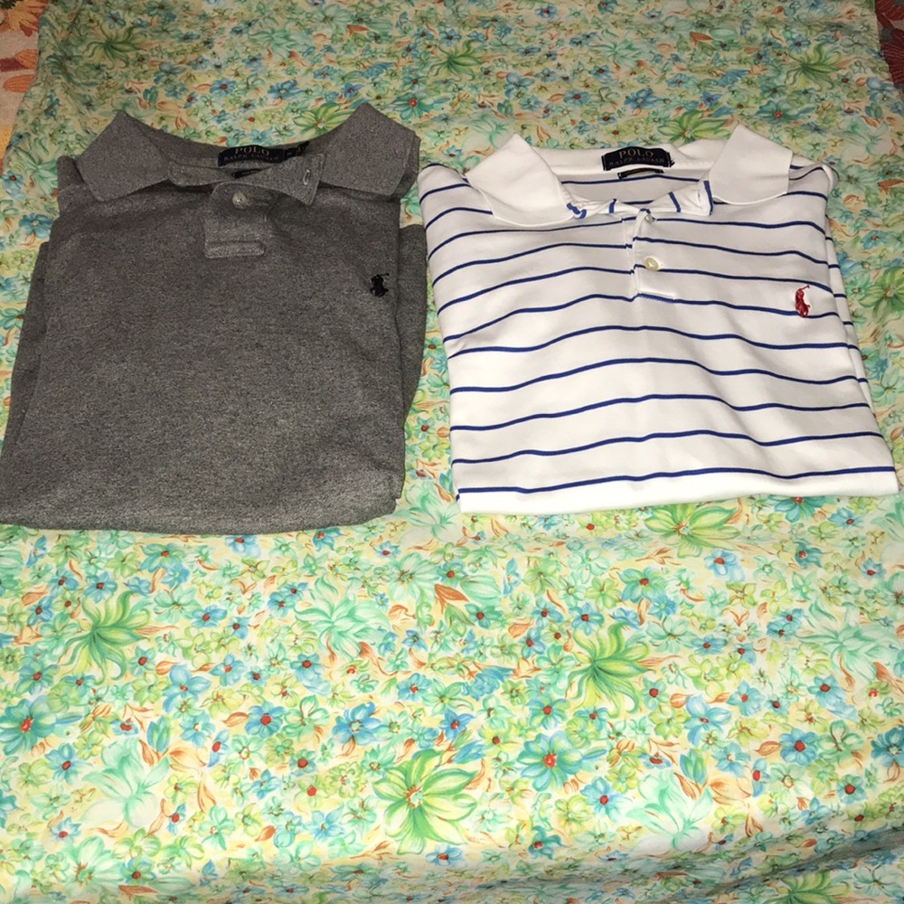 Two polo Ralph Lauren custom fit shirts